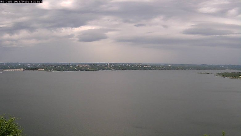 Lake Travis webcam, April 1, 2016 9:40 AM CT