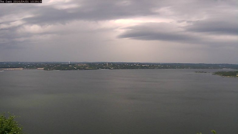 Lake Travis webcam, April 1, 2016 9:45 AM CT
