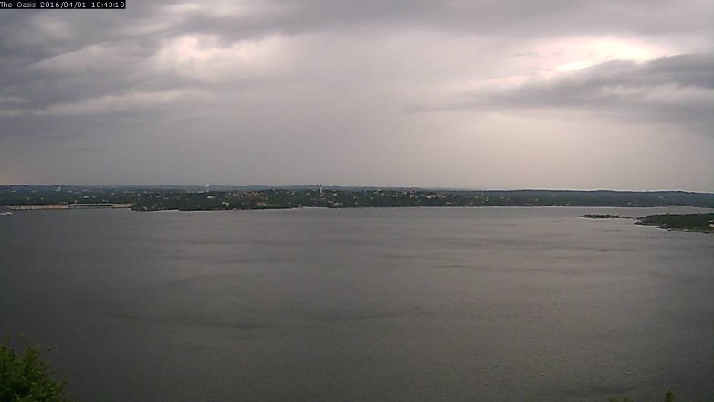 Lake Travis webcam, April 1, 2016 9:50 AM CT