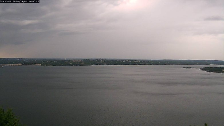 Lake Travis webcam, April 1, 2016 9:55 AM CT