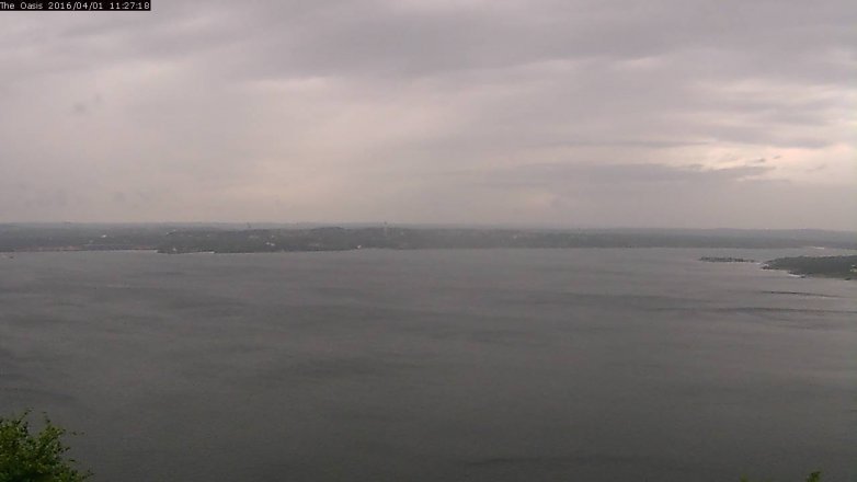 Lake Travis webcam, April 1, 2016 10:35 AM CT