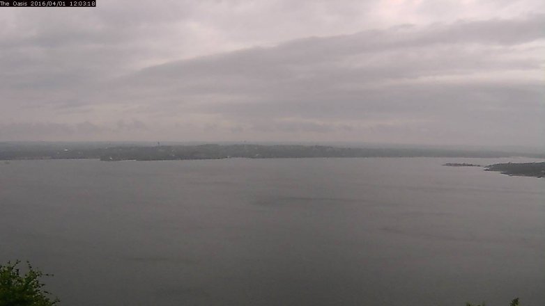 Lake Travis webcam, April 1, 2016 11:10 AM CT