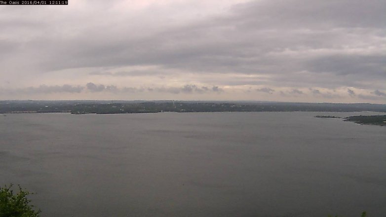 Lake Travis webcam, April 1, 2016 11:20 AM CT