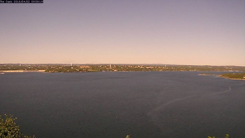 Lake Travis webcam, April 2, 2016 9:05 AM CT