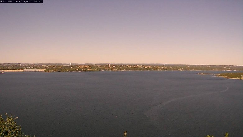 Lake Travis webcam, April 2, 2016 9:10 AM CT