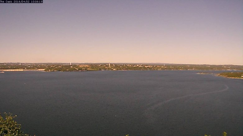 Lake Travis webcam, April 2, 2016 9:15 AM CT