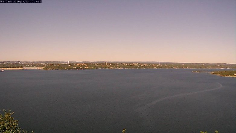 Lake Travis webcam, April 2, 2016 9:20 AM CT