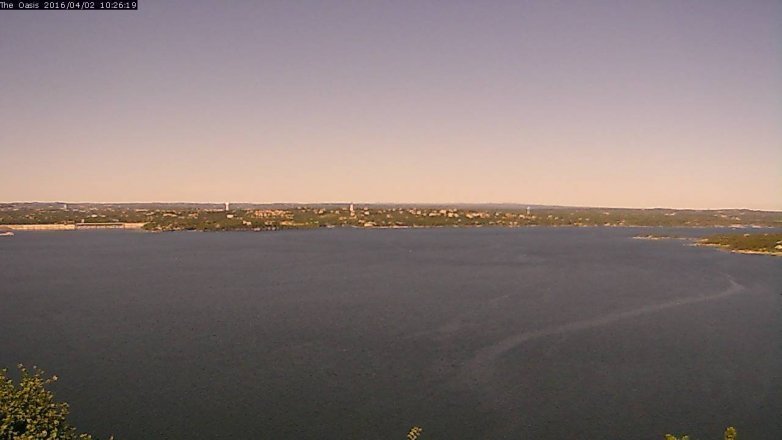 Lake Travis webcam, April 2, 2016 9:35 AM CT