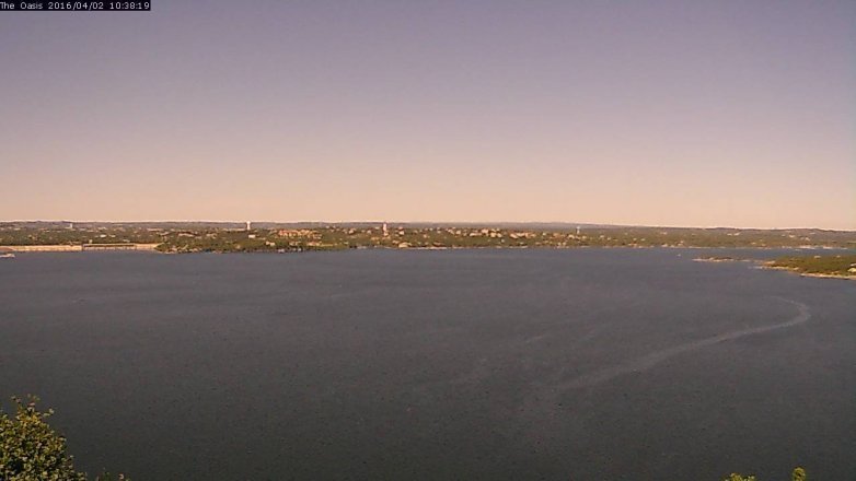 Lake Travis webcam, April 2, 2016 9:45 AM CT