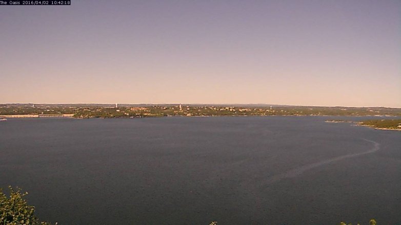 Lake Travis webcam, April 2, 2016 9:50 AM CT