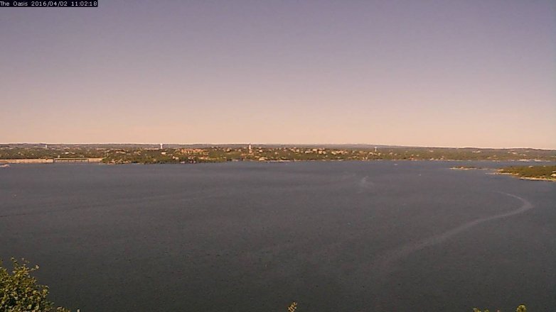 Lake Travis webcam, April 2, 2016 10:10 AM CT