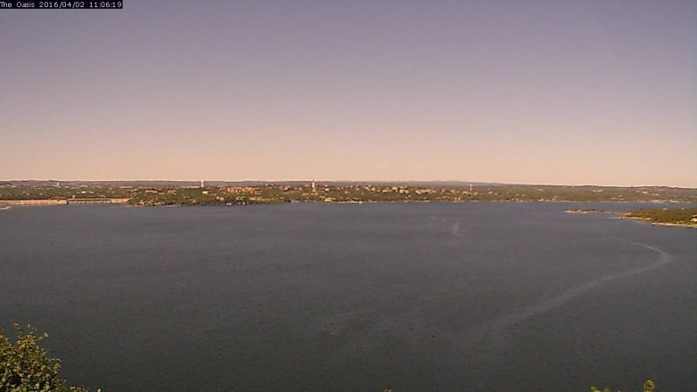 Lake Travis webcam, April 2, 2016 10:15 AM CT