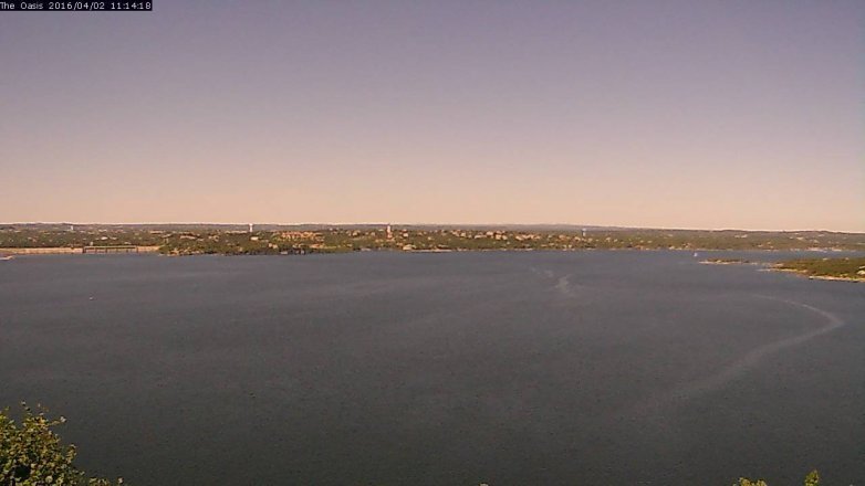 Lake Travis webcam, April 2, 2016 10:20 AM CT