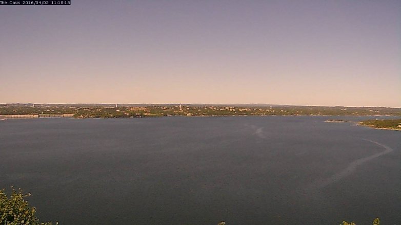 Lake Travis webcam, April 2, 2016 10:25 AM CT