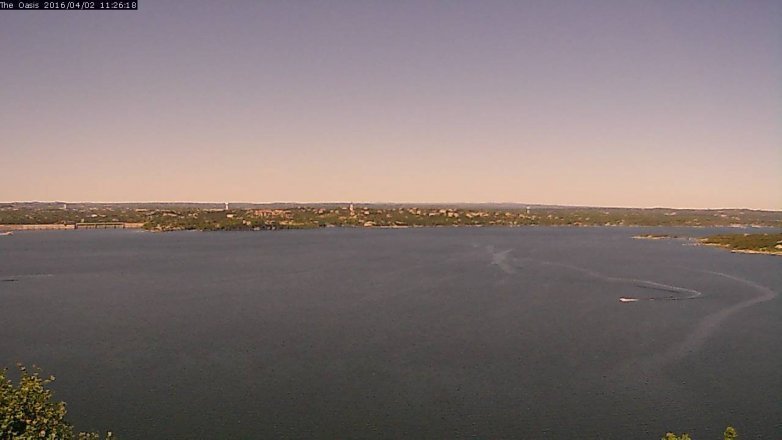 Lake Travis webcam, April 2, 2016 10:35 AM CT