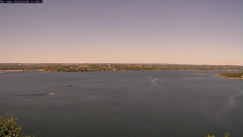 Lake Travis webcam, April 2, 2016 10:45 AM CT