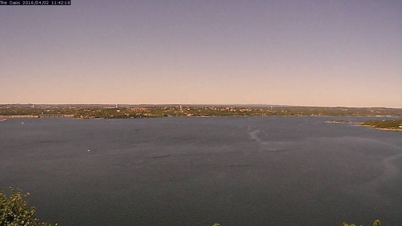 Lake Travis webcam, April 2, 2016 10:50 AM CT
