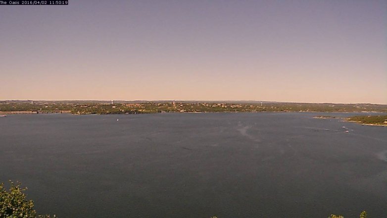 Lake Travis webcam, April 2, 2016 10:55 AM CT