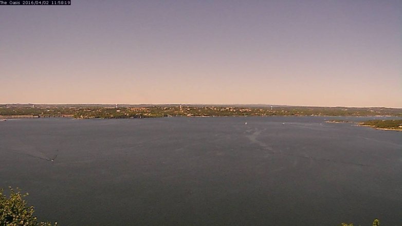 Lake Travis webcam, April 2, 2016 11:05 AM CT