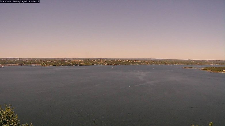 Lake Travis webcam, April 2, 2016 11:10 AM CT