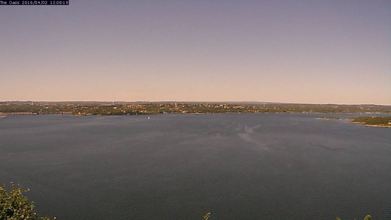 Lake Travis webcam, April 2, 2016 11:15 AM CT