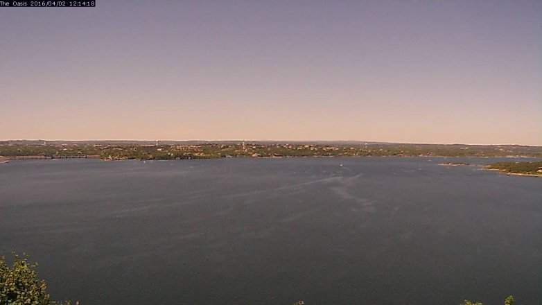 Lake Travis webcam, April 2, 2016 11:20 AM CT