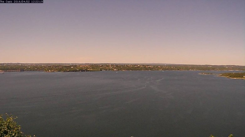 Lake Travis webcam, April 2, 2016 11:30 AM CT