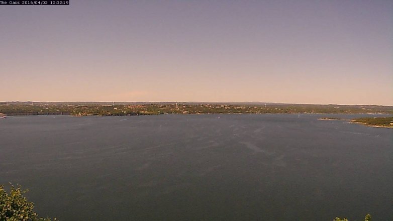 Lake Travis webcam, April 2, 2016 11:40 AM CT