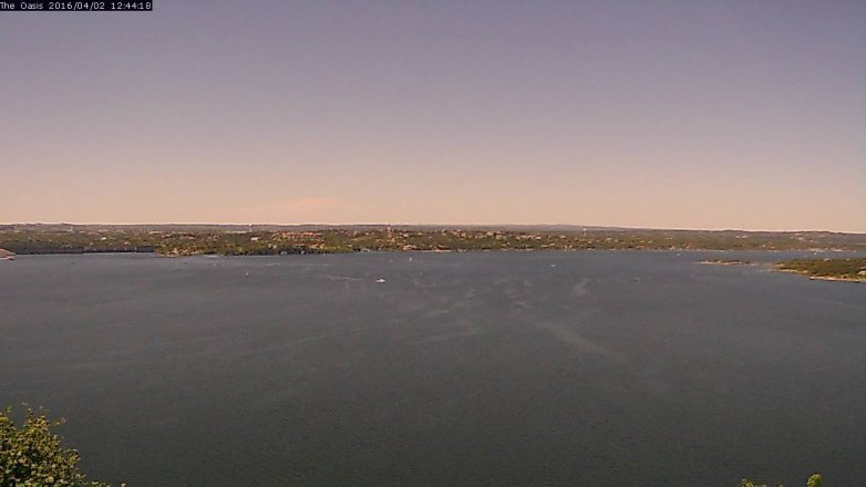 Lake Travis webcam, April 2, 2016 11:50 AM CT