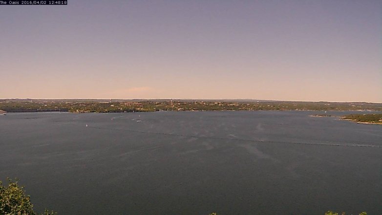 Lake Travis webcam, April 2, 2016 11:55 AM CT