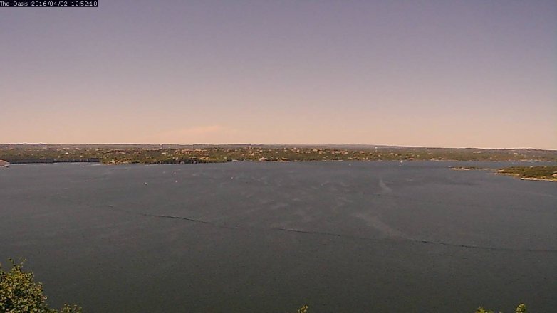 Lake Travis webcam, April 2, 2016 12:00 PM CT