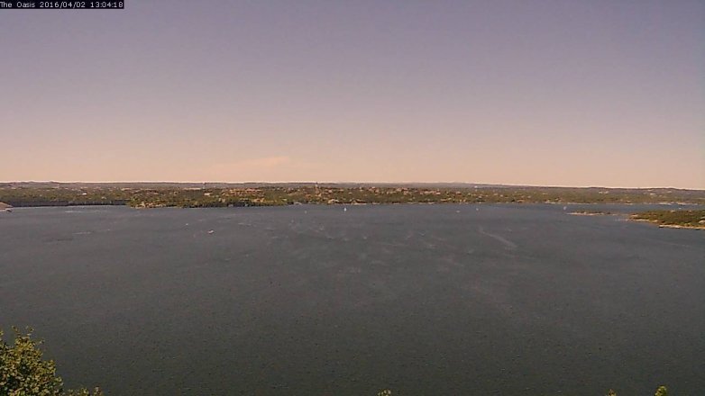 Lake Travis webcam, April 2, 2016 12:10 PM CT