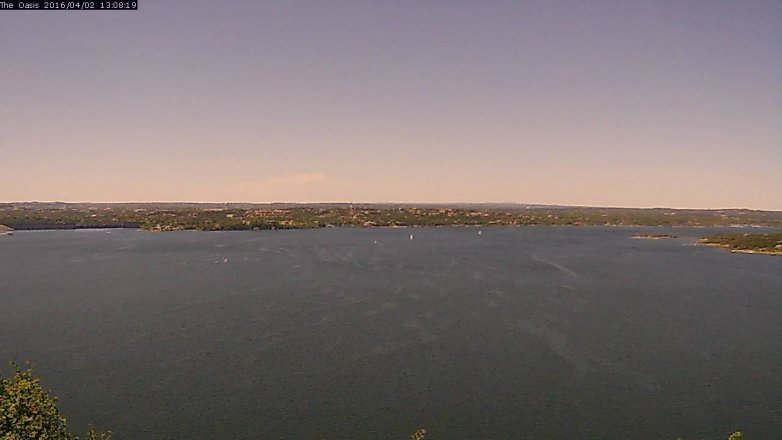 Lake Travis webcam, April 2, 2016 12:15 PM CT