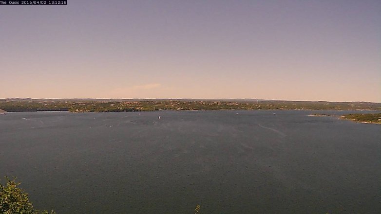 Lake Travis webcam, April 2, 2016 12:20 PM CT