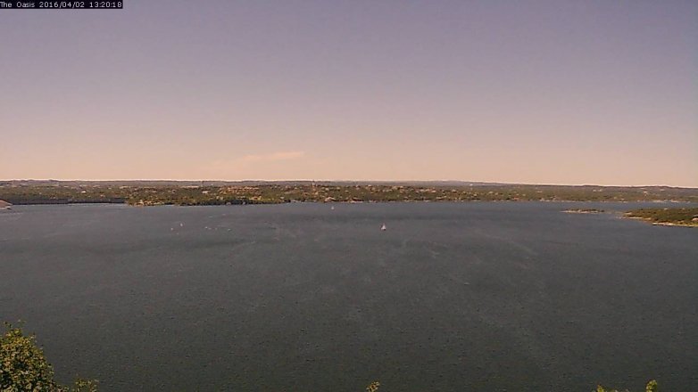 Lake Travis webcam, April 2, 2016 12:25 PM CT