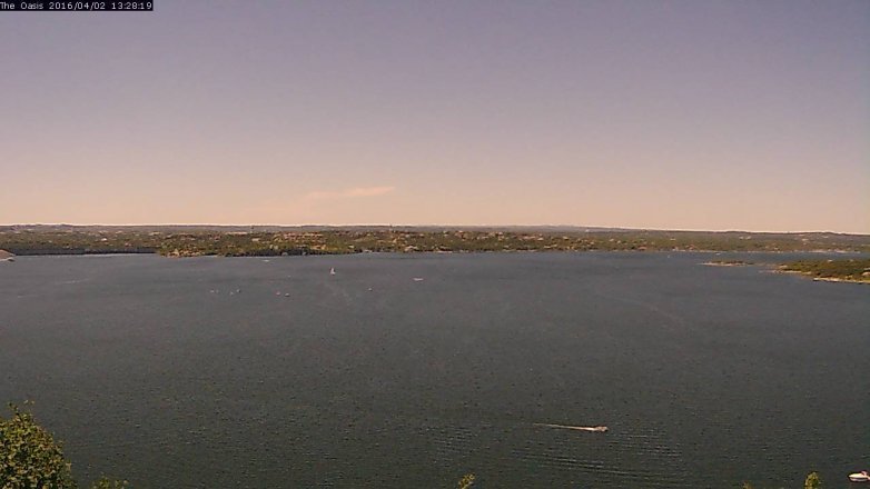Lake Travis webcam, April 2, 2016 12:35 PM CT