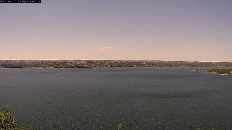 Lake Travis webcam, April 2, 2016 1:00 PM CT