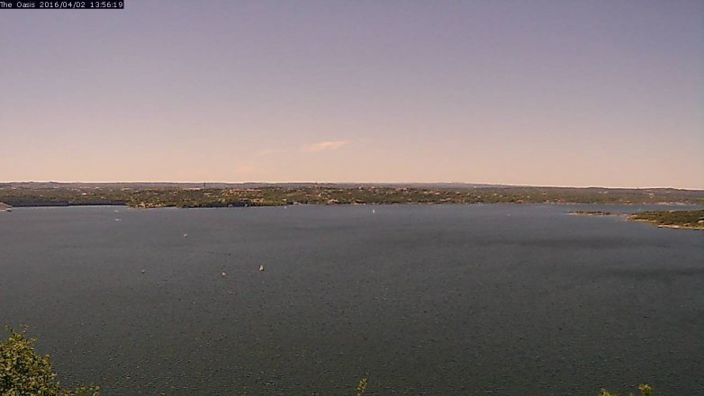 Lake Travis webcam, April 2, 2016 1:05 PM CT