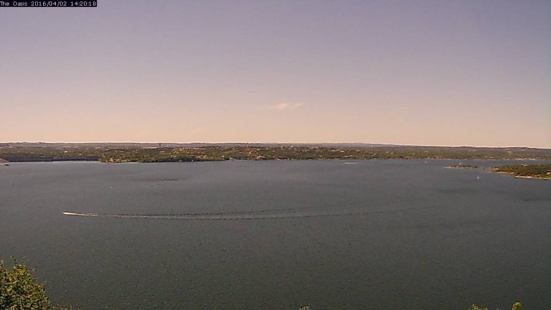 Lake Travis webcam, April 2, 2016 1:30 PM CT