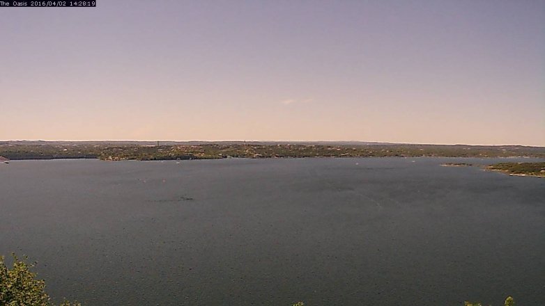 Lake Travis webcam, April 2, 2016 1:35 PM CT