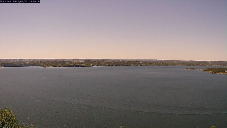 Lake Travis webcam, April 2, 2016 1:45 PM CT