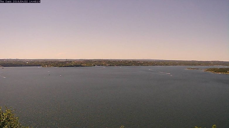 Lake Travis webcam, April 2, 2016 1:55 PM CT
