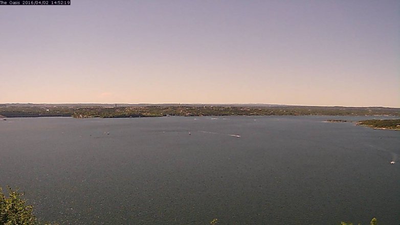 Lake Travis webcam, April 2, 2016 2:00 PM CT