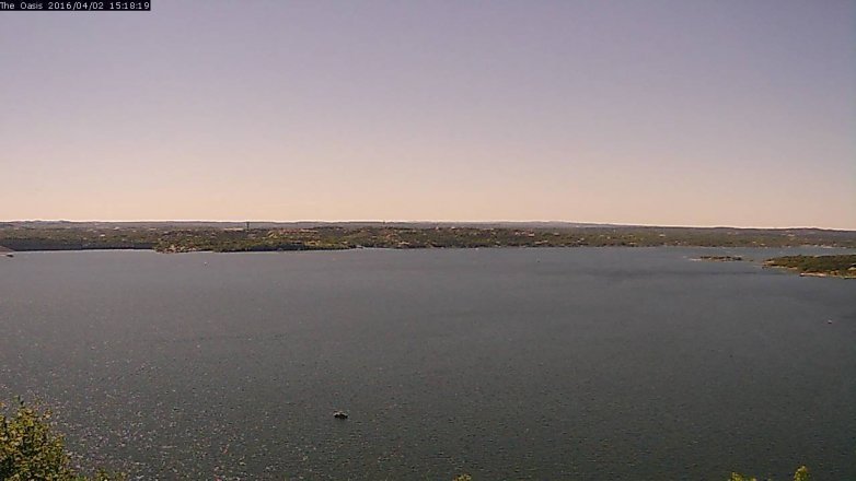 Lake Travis webcam, April 2, 2016 2:25 PM CT