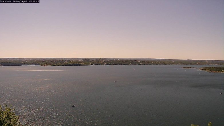 Lake Travis webcam, April 2, 2016 2:45 PM CT