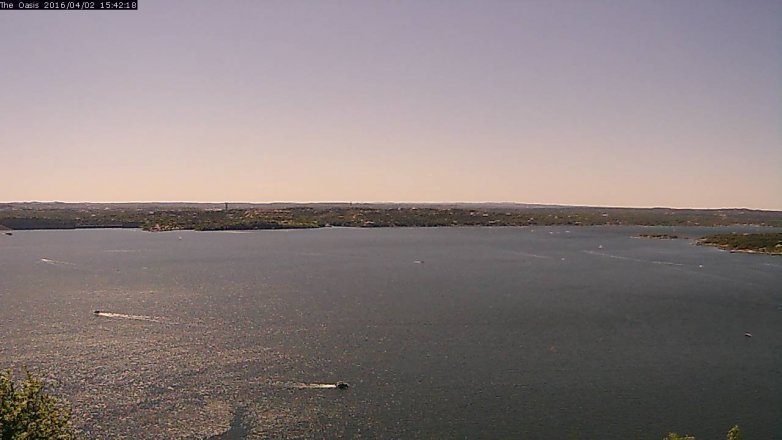 Lake Travis webcam, April 2, 2016 2:50 PM CT