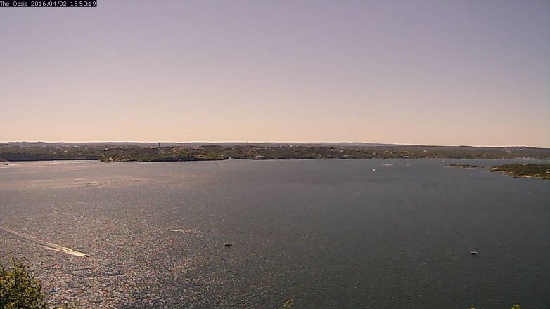 Lake Travis webcam, April 2, 2016 2:55 PM CT