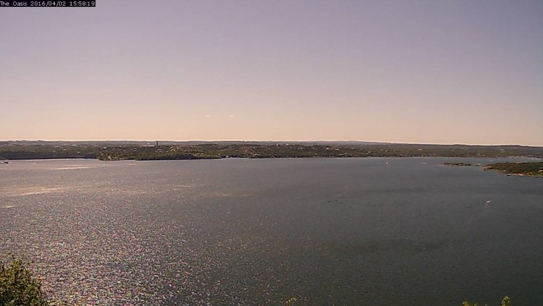 Lake Travis webcam, April 2, 2016 3:05 PM CT