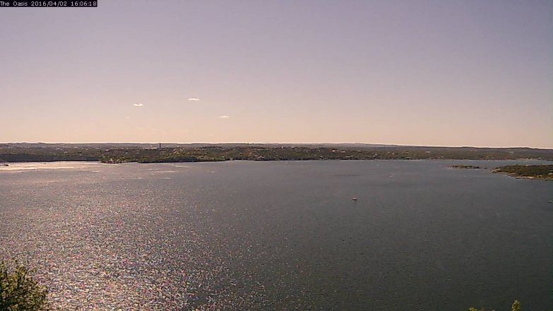 Lake Travis webcam, April 2, 2016 3:15 PM CT