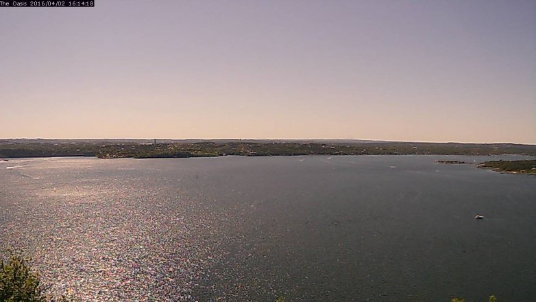 Lake Travis webcam, April 2, 2016 3:20 PM CT